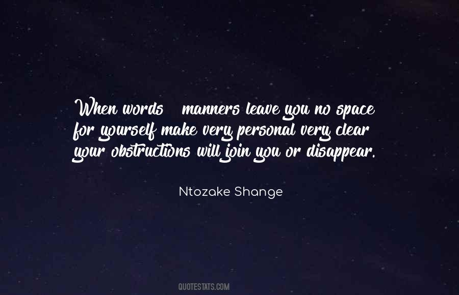 No Space For You Quotes #1778965
