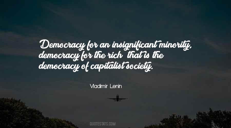 Democracy Minority Quotes #1445714