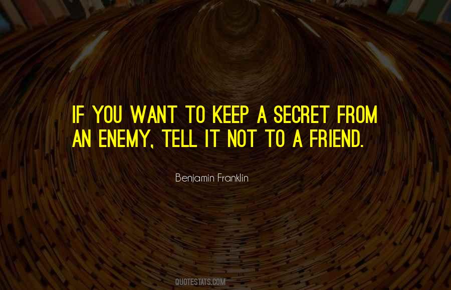 Secret Enemy Quotes #767304