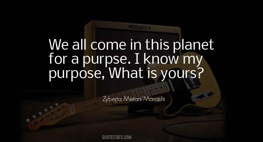 Purpose In This Life Quotes #1685026