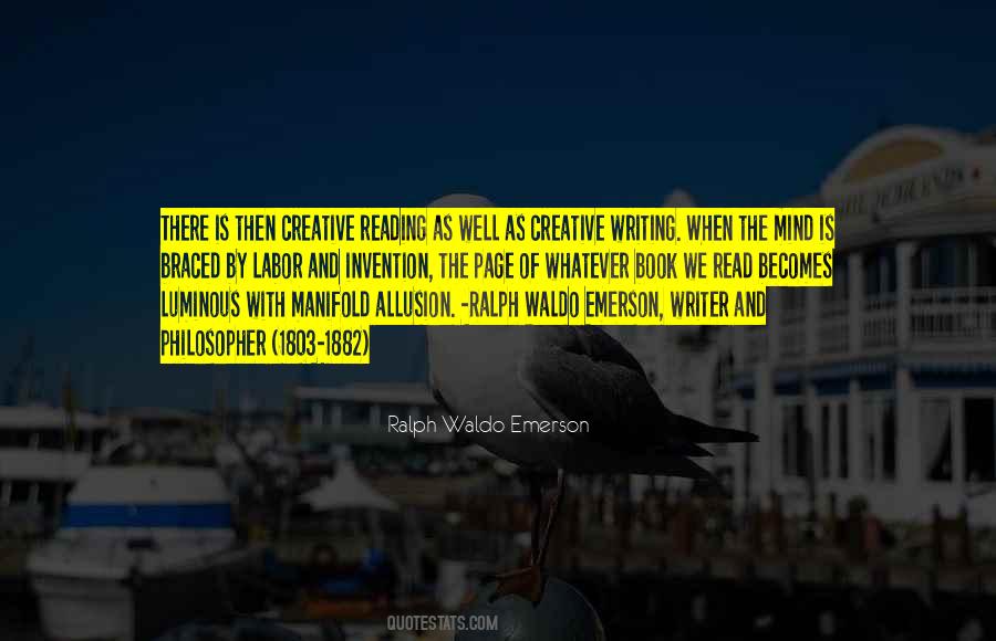 Ralph Waldo Emerson Reading Quotes #499505