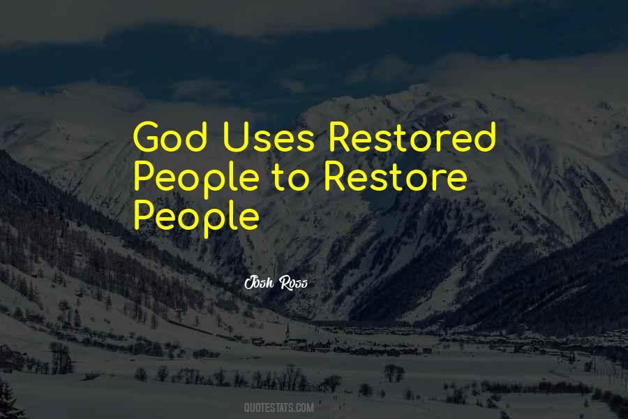 God Can Restore Quotes #681608