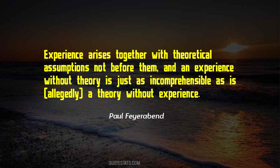 Theory Without Experience Quotes #1185369