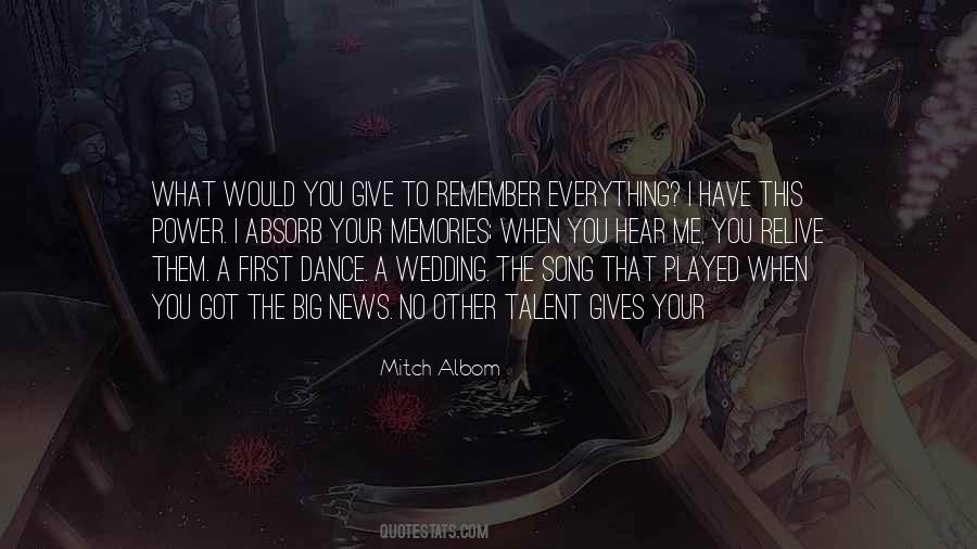 Memories Wedding Quotes #1324576