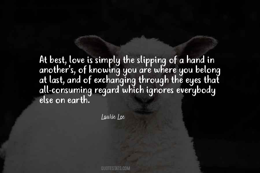Knowing Where You Belong Quotes #1216826