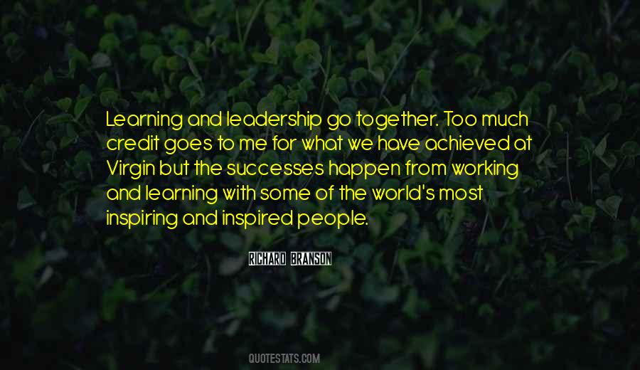 Leadership Working Together Quotes #1035361