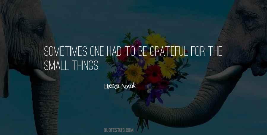 Grateful For The Small Things Quotes #831466
