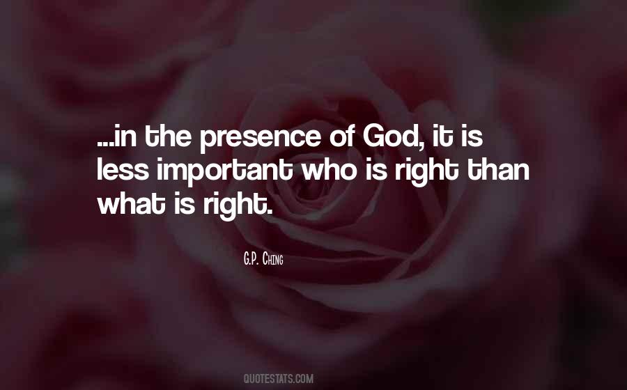 God Is Right Quotes #30570