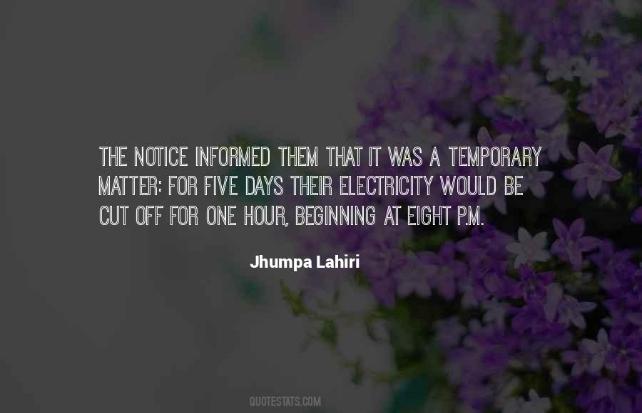 Electricity Cut Off Quotes #574969