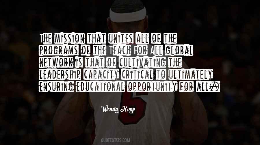 Leadership Opportunity Quotes #517986