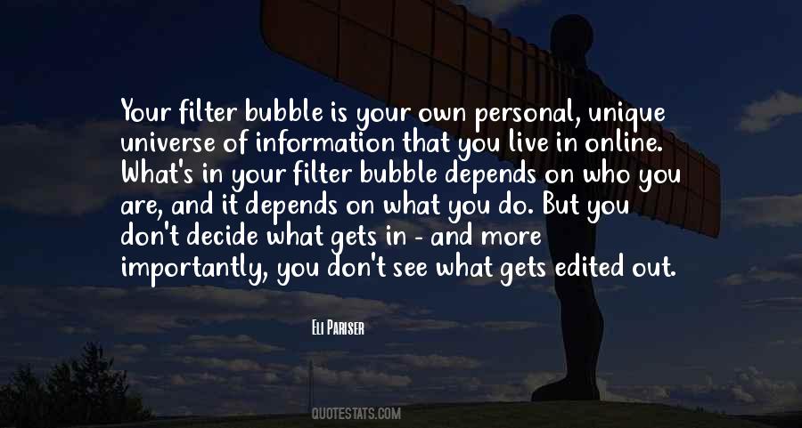 Eli Pariser Filter Bubble Quotes #907432