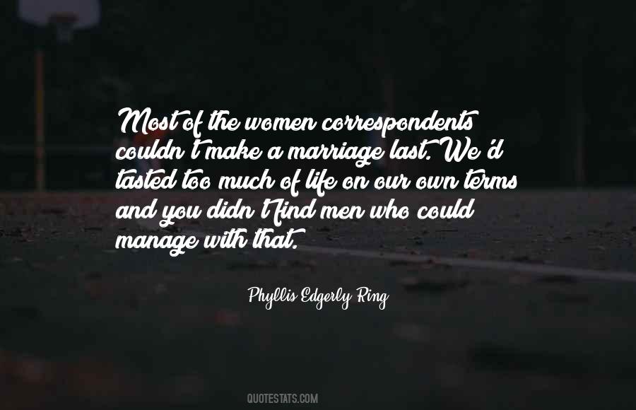 Ring Marriage Quotes #1076468