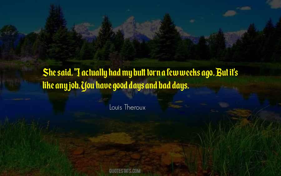 You Have Good Days And Bad Days Quotes #958499