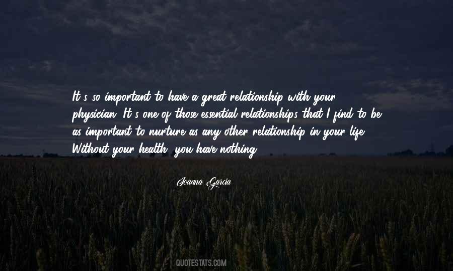 Quotes About Important Relationships #197942