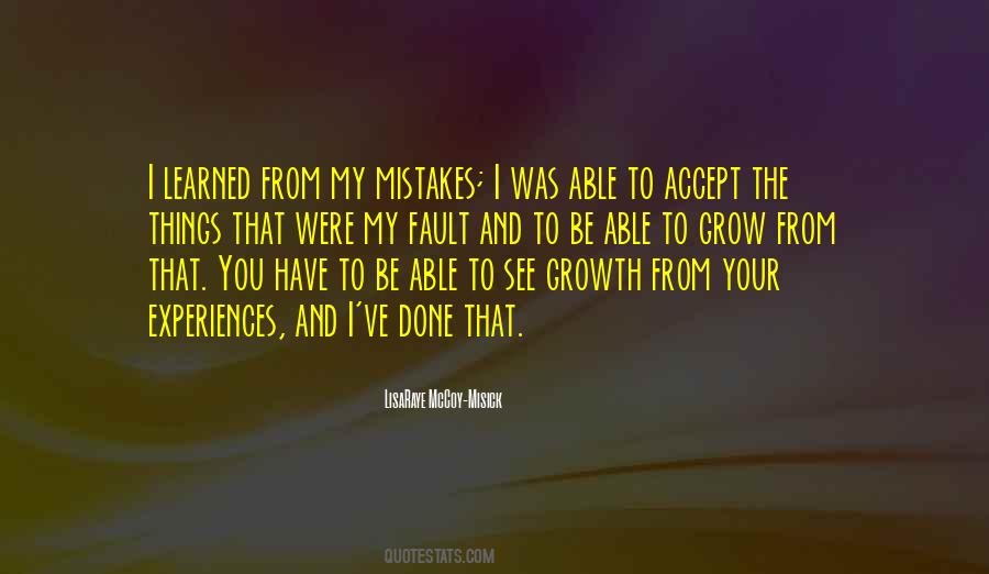 Accept Your Own Mistakes Quotes #24033