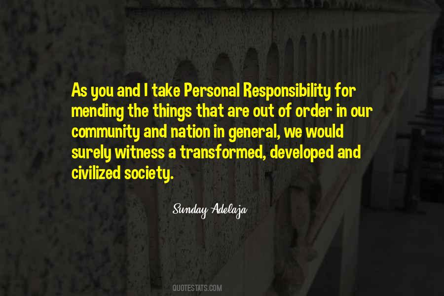 Community Responsibility Quotes #507685