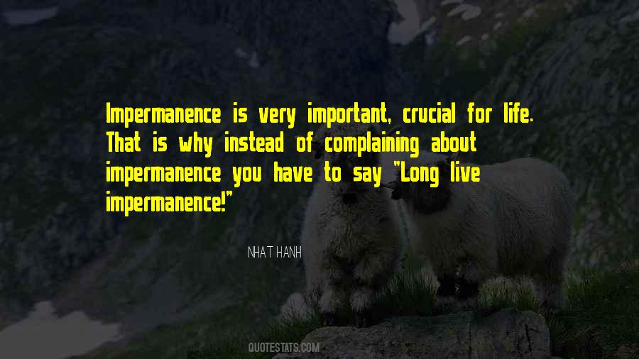 Quotes About Impermanence Of Life #1384382