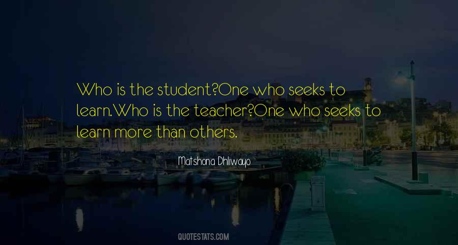 Student To Teacher Quotes #1350129