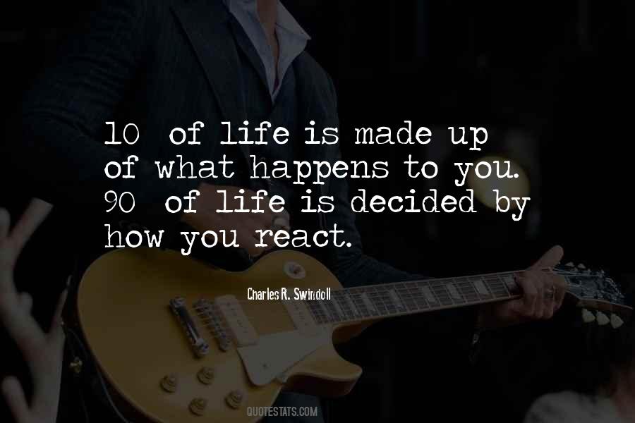 90 How You React To It Quotes #624019