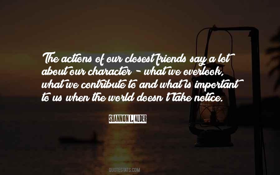 Character Is Important Quotes #93696