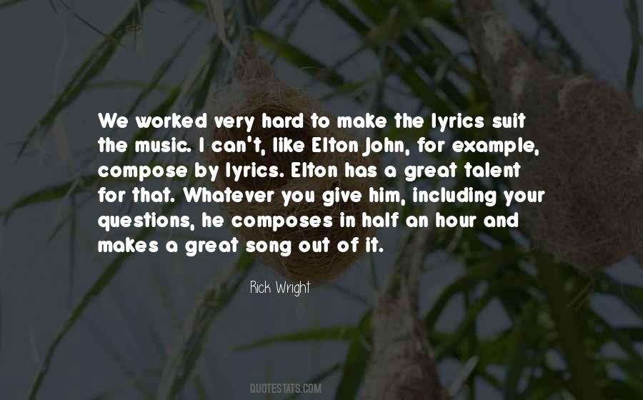 Elton John Song Quotes #287789