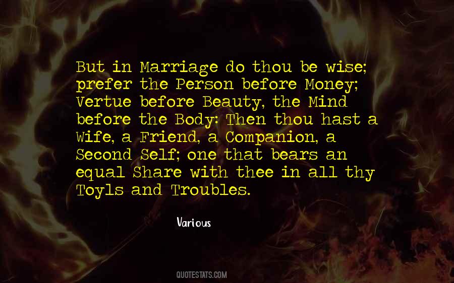 Marriage Money Quotes #123278