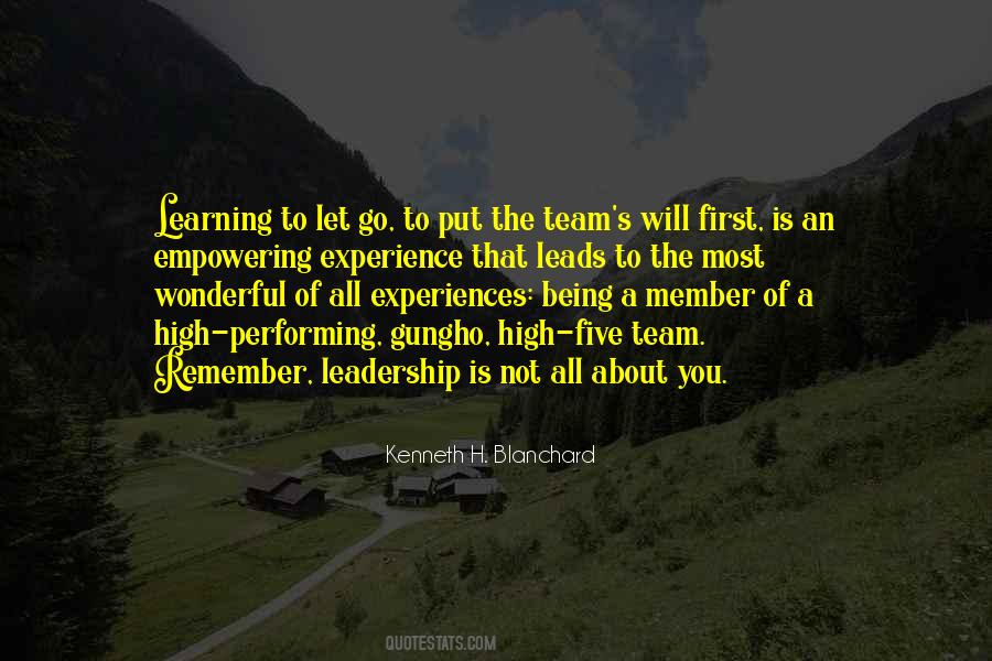 Leadership Experience Quotes #1190540
