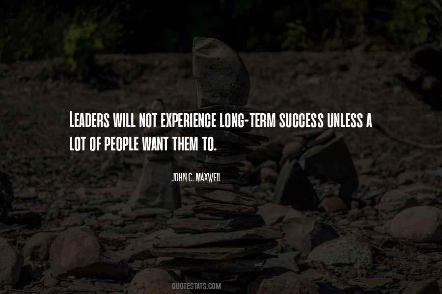 Leadership Experience Quotes #1730659