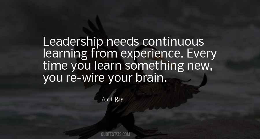 Leadership Experience Quotes #1764525