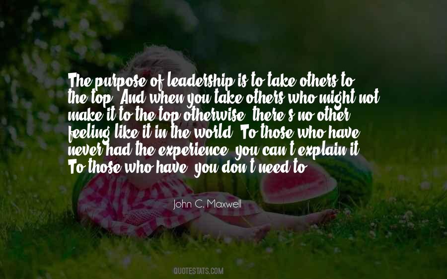 Leadership Experience Quotes #1774885