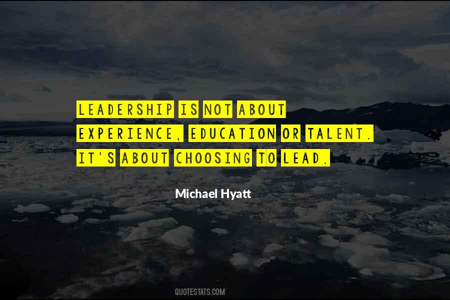Leadership Experience Quotes #486638