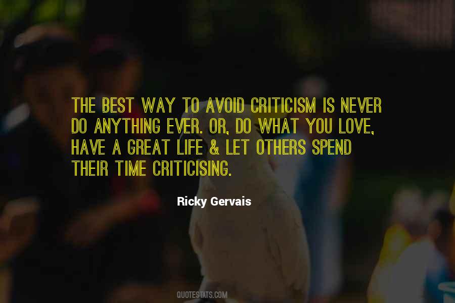Love Criticism Quotes #239122