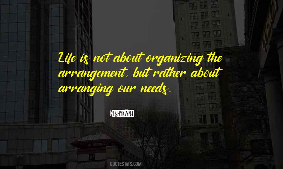 Life Organizing Quotes #275720