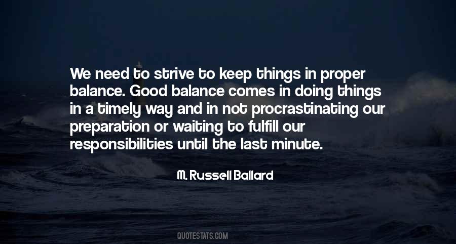 Keep The Balance Quotes #375026