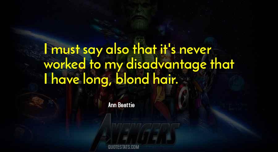 Blond Hair Quotes #1163518