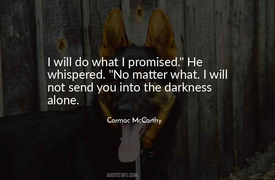Darkness Alone Quotes #209835