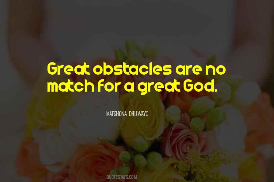Obstacles God Quotes #986434