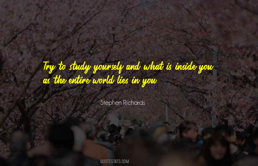 To Study Yourself Quotes #1439285