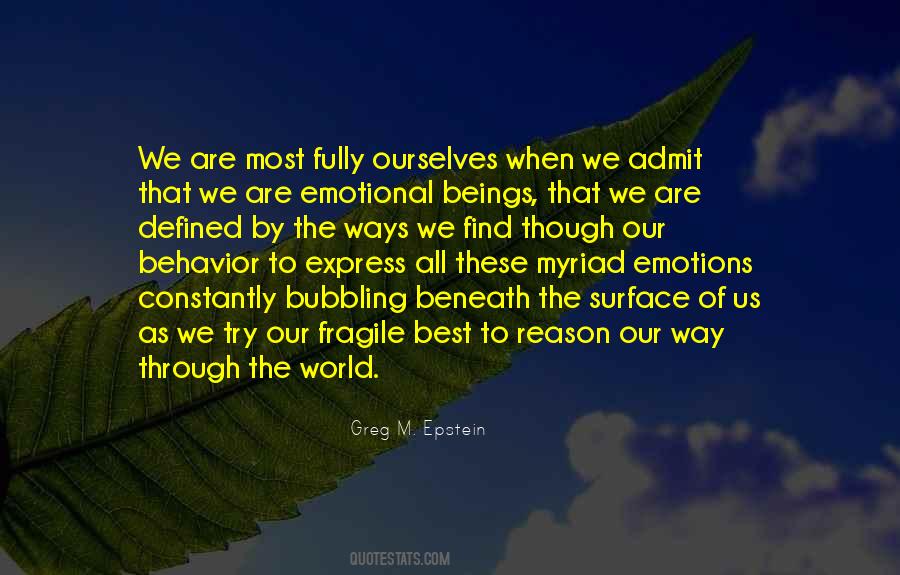 Emotional Beings Quotes #1012450