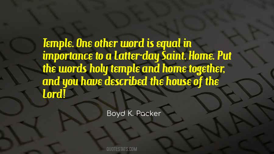 Quotes About The Importance Of Home #1527794