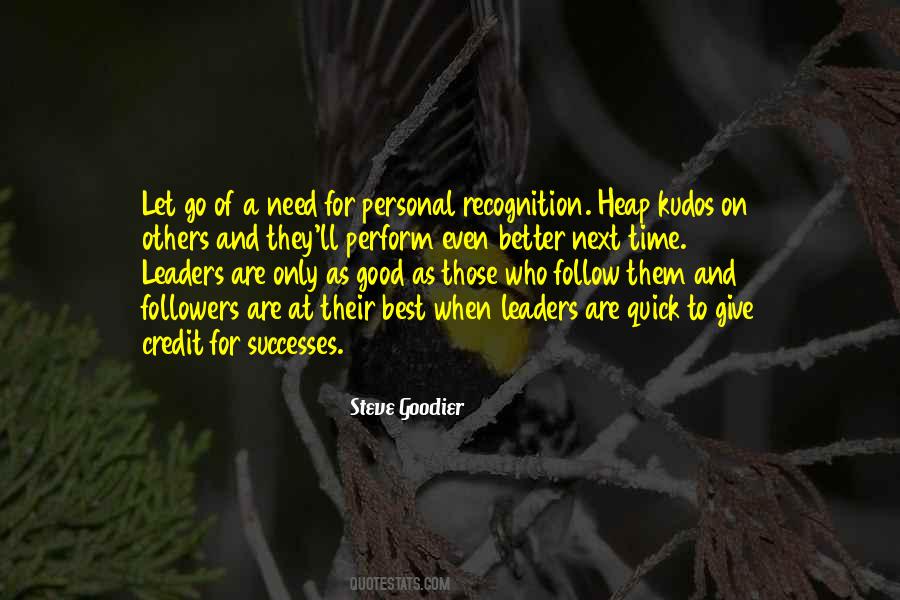 Leadership Recognition Quotes #439074