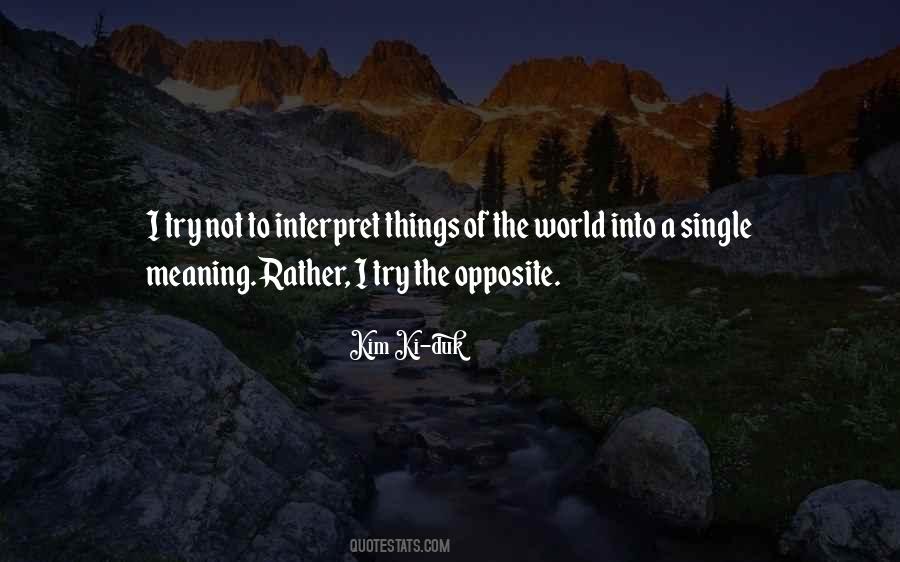 Single Meaning Quotes #1176573