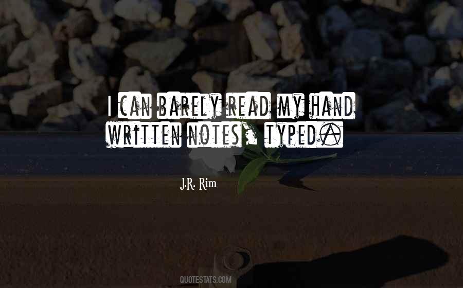 Quotes About Written Notes #1226794