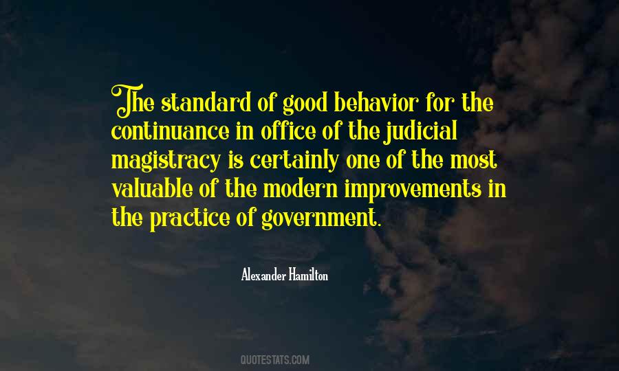 Quotes About Standard Behavior #455591