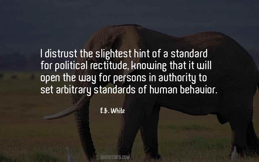 Quotes About Standard Behavior #500968