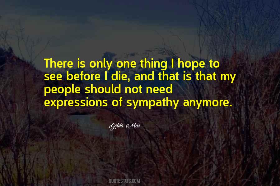 Expressions Of Sympathy Quotes #1488597
