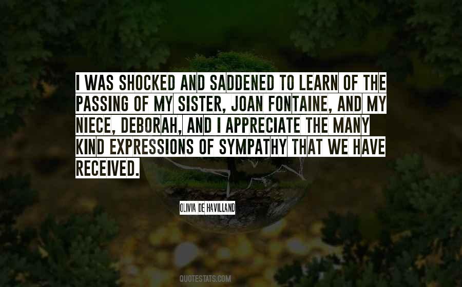 Expressions Of Sympathy Quotes #1857840