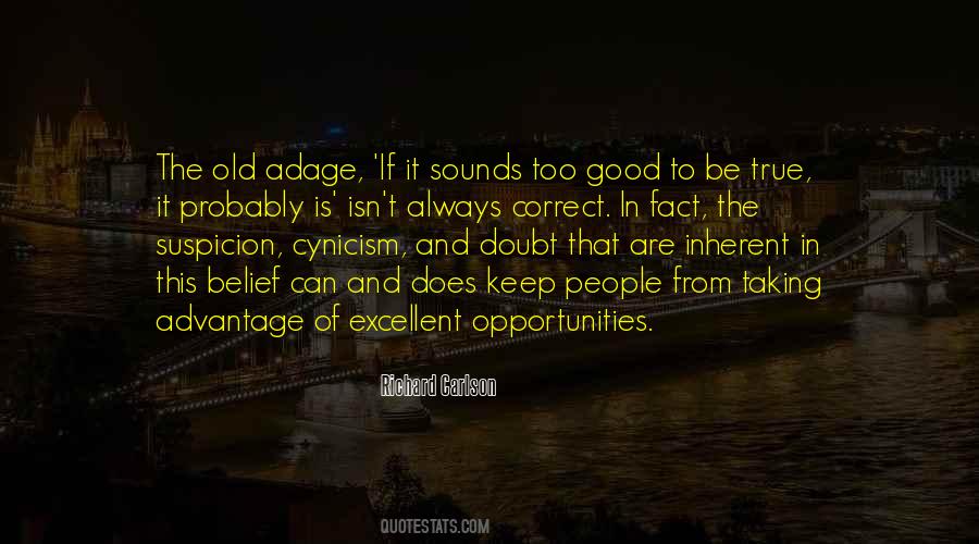 If Something Sounds Too Good To Be True It Probably Is Quotes #1760117