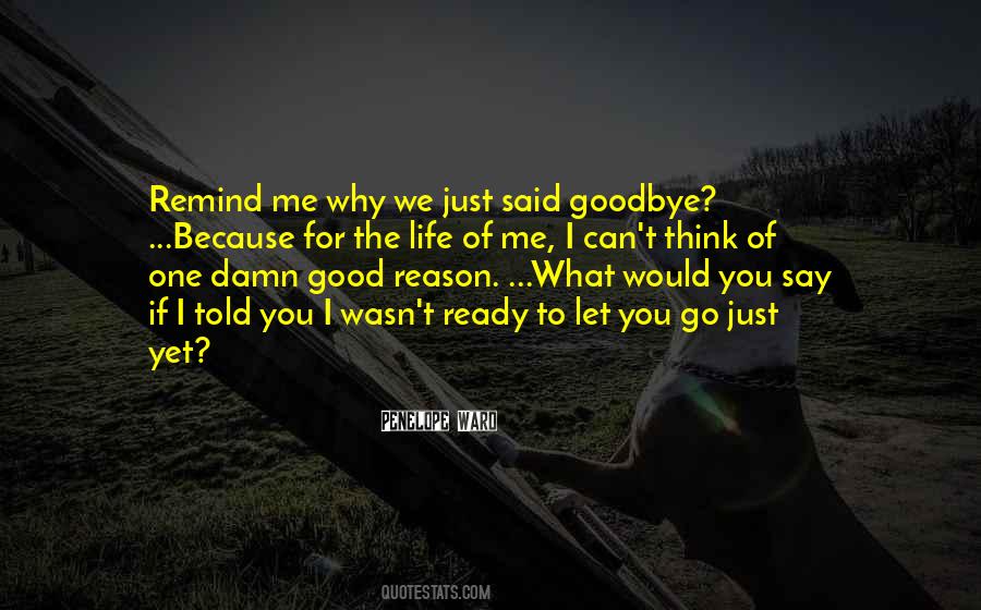 Quotes About Can Say Goodbye #970769