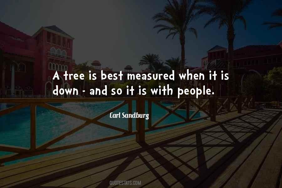 A Tree Is Best Measured When It Is Down Quotes #604404